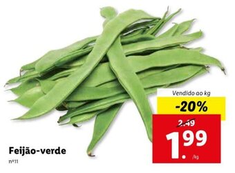 Lidl Feijão-verde promoção
