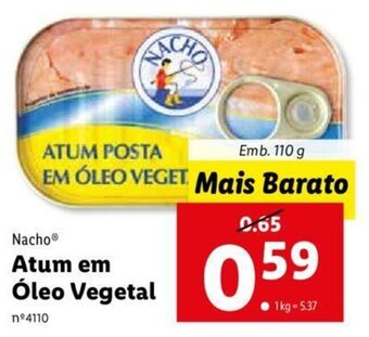 Lidl Nacho Atum em Óleo Vegetal 110g promoção