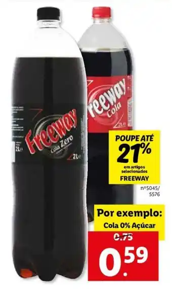 Lidl Freeway Cola 0% Açúcar promoção