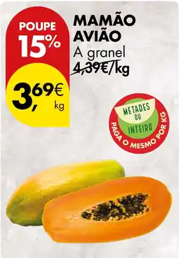 Pingo Doce Mamão avião promoção