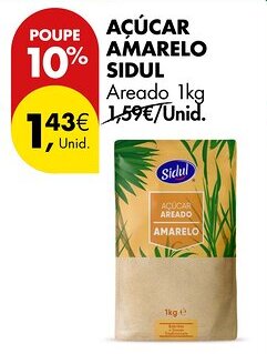 Pingo Doce Açúcar amarelo sidul promoção