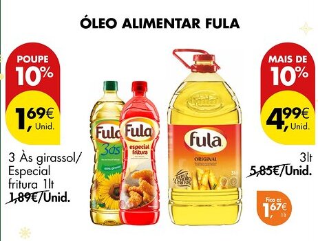 Pingo Doce Óleo alimentar fula 3 Às girassol/ Especial fritura promoção