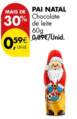 Pingo Doce Pai natal chocolate de leite promoção