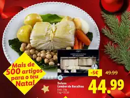 Lidl Deluxe Lombos de Bacalhau promoção