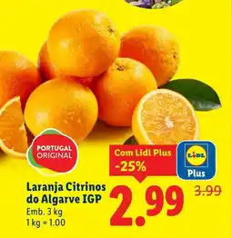 Lidl Laranja Citrinos do Algarve IGP promoção