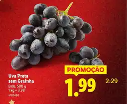 Lidl Uva Preta sem Grainha promoção