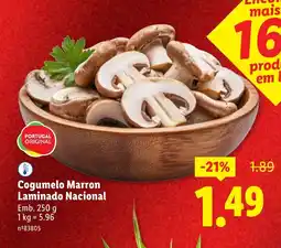 Lidl Cogumelo Marron Laminado Nacional promoção