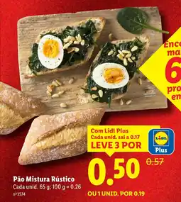 Lidl Pão Mistura Rústico Cada promoção
