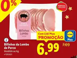 Lidl Bifinhos do Lombo de Porco promoção