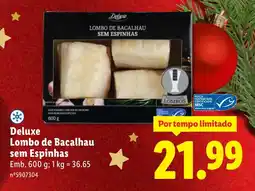 Lidl Deluxe Lombo de Bacalhau sem Espinhas promoção