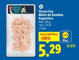 Lidl Ocean Sea Miolo de Gambão Argentino promoção