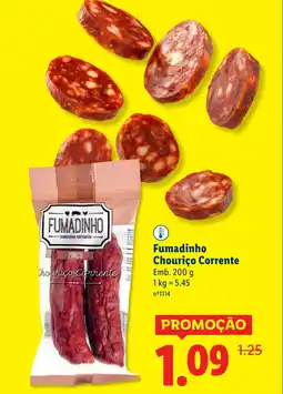 Lidl Fumadinho Chouriço Corrente promoção