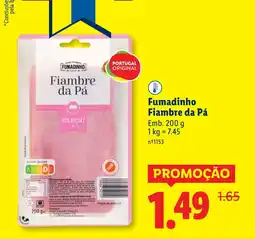 Lidl Fumadinho Fiambre da Pá promoção