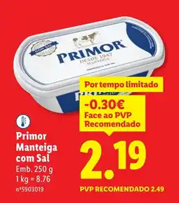 Lidl Primor Manteiga com Sal promoção