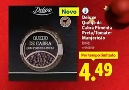 Lidl Deluxe Queijo de Cabra Pimenta Preta/Tomate- Manjericão promoção