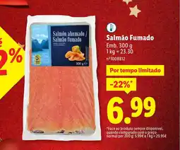 Lidl Salmão Fumado promoção
