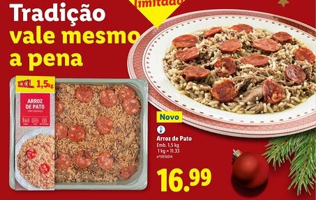Lidl Arroz de Pato promoção