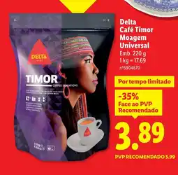 Lidl Delta Café Timor Moagem Universal promoção