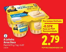 Lidl A Leiteira Arroz Doce promoção