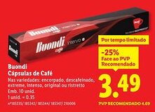 Lidl Buondi Cápsulas de Café promoção