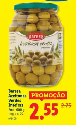 Lidl Baresa Azeitonas verdes Inteiras promoção