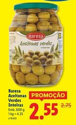 Lidl Baresa Azeitonas verdes Inteiras promoção