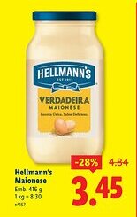 Lidl Hellmann's Maionese promoção