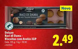 Lidl Deluxe Baci di Dama - Biscoitos com Avelãs IGP promoção
