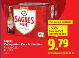 Lidl Sagres Cerveja Mini Pack Económico promoção