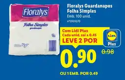 Lidl Floralys Guardanapos Folha Simples promoção