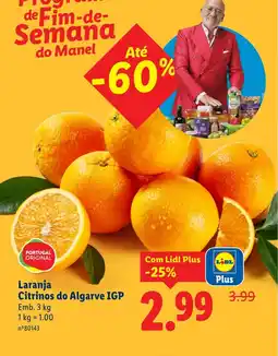 Lidl Laranja Citrinos do Algarve IGP promoção