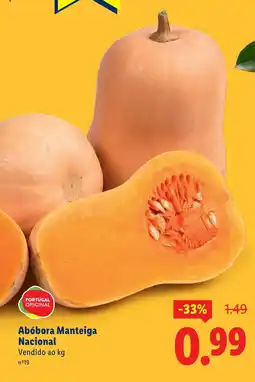 Lidl Abóbora Manteiga Nacional promoção