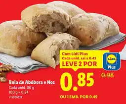 Lidl Bola de Abóbora e Noz promoção