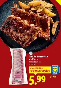 Lidl Tira de Entrecosto de Porco promoção