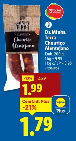 Lidl Da Minha Terra Chouriço Alentejano promoção