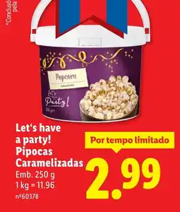 Lidl Let's have a party! Pipocas Caramelizadas promoção