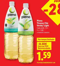 Lidl Pleno Tisanas Chá Verde/Light Cada promoção