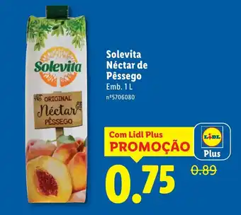Lidl Solevita Néctar de Pêssego promoção