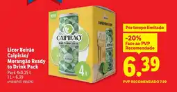 Lidl Licor Beirão Caipirão/ Morangão Ready to Drink Pack promoção