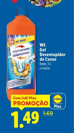 Lidl W5 Gel Desentupidor de Canos promoção