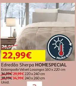 Auchan Supermercado Edredão Sherpa HOMESPECIAL promoção