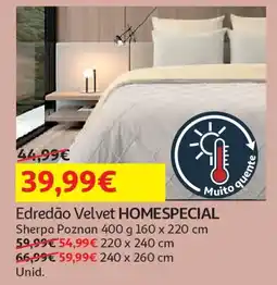 Auchan Supermercado Edredão Velvet HOMESPECIAL promoção