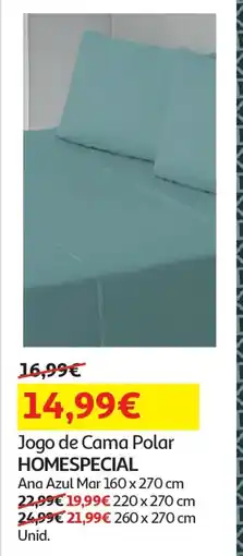 Auchan Supermercado Jogo de Cama Polar HOMESPECIAL promoção
