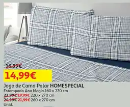 Auchan Supermercado Jogo de Cama Polar HOMESPECIAL promoção