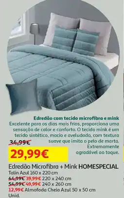 Auchan Supermercado Edredão Microfibra + Mink HOMESPECIAL promoção
