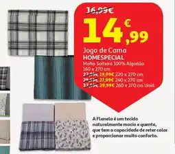 Auchan Supermercado Jogo de Cama HOMESPECIAL promoção