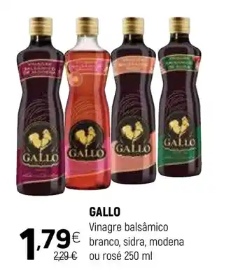 Coviran GALLO Vinagre balsamico branco, sidra, modena ou rosé promoção