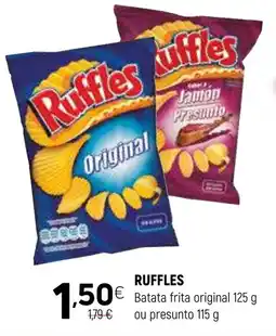 Coviran RUFFLES Batata frita original ou presunto promoção