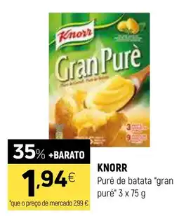 Coviran KNORR Puré de batata "gran puré" promoção