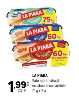 Coviran LA PIARA Paté atum natural, escabeche ou sardinha promoção